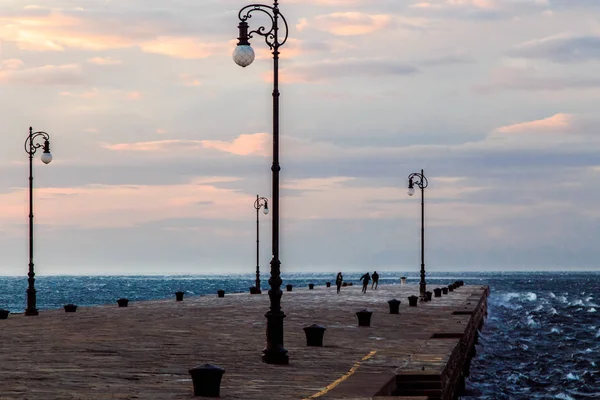 Windy day in the city of Trieste — Stock Photo, Image