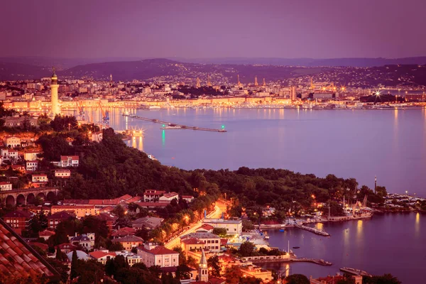 Noite no golfo de trieste — Fotografia de Stock