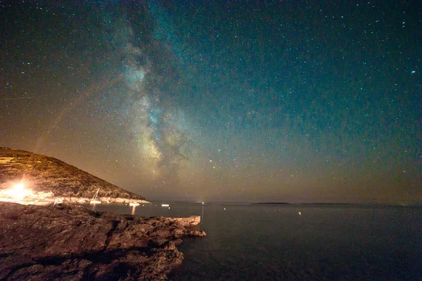 Vía Láctea en el cielo de la croacia — Foto de Stock