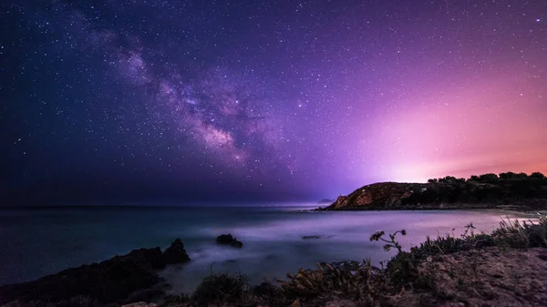 Vía Láctea en el cielo de Cerdeña — Foto de Stock