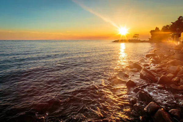 Puesta de sol en el mar, Trieste —  Fotos de Stock