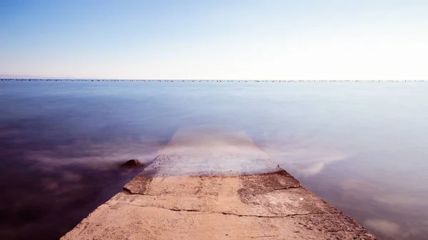 Solnedgången vid havet, Trieste — Stockfoto