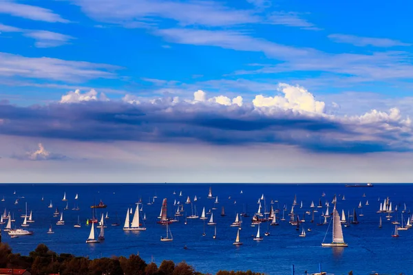 The Barcolana regatta in the gulf of Trieste — Stock Photo, Image