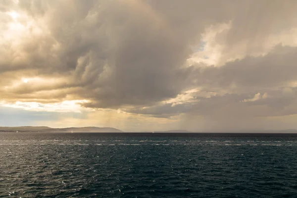 Storm in the sea of Split — Stock Photo, Image