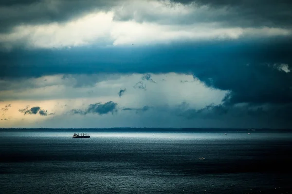 Trieste Körfezi fırtına geliyor — Stok fotoğraf