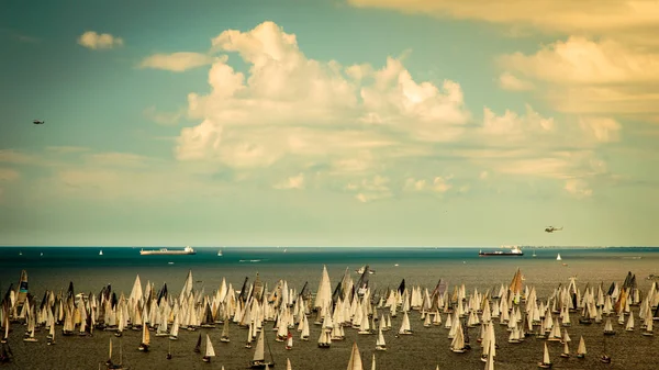 A regata Barcolana no golfo de Trieste — Fotografia de Stock