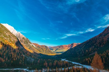 Autumn trekking in the alpine Pusteria valley clipart