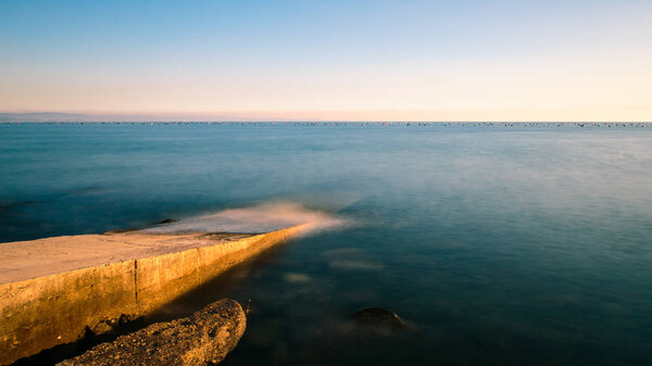 Sunset at the sea, Trieste