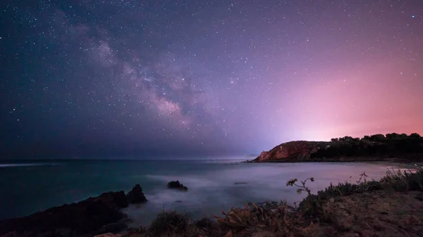 Vía Láctea en el cielo de Cerdeña — Foto de Stock