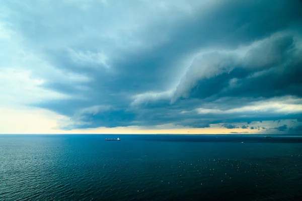 Storm is coming in the gulf of Trieste