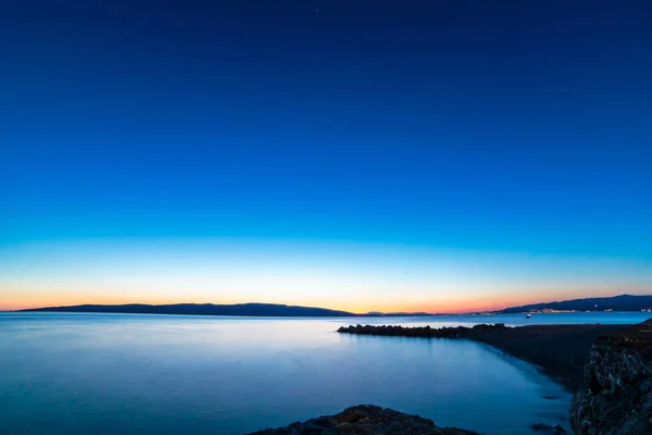 Late evening in the bay of Senj, Croatia — Stock Photo, Image