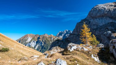 Renkli bir sonbahar gününde Carnic Alpleri