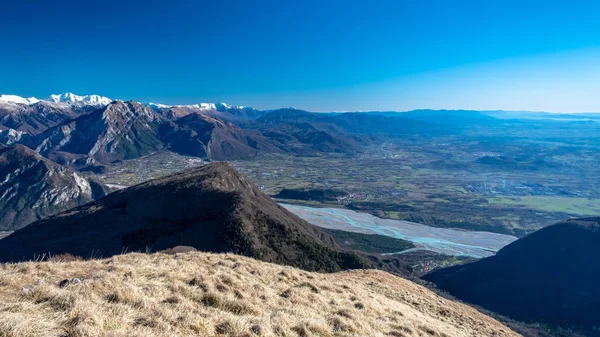 Panorama ze szczytu alpejskiego — Zdjęcie stockowe