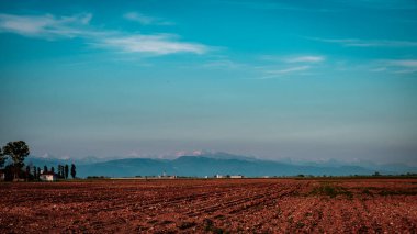 Friuli, İtalya 'da günbatımı