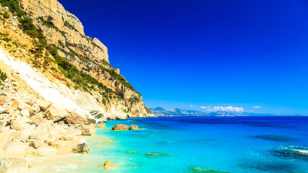 The beautiful bay in the Gulf of Orosei, Sardinia