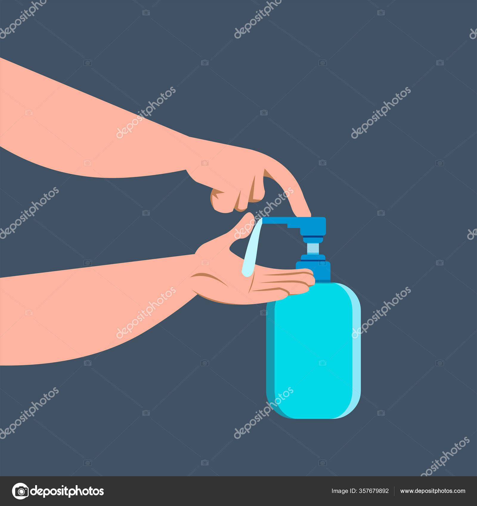 Man Using Hand Sanitizer Gel Stock Vector Image by ©NipunKundu 357679892