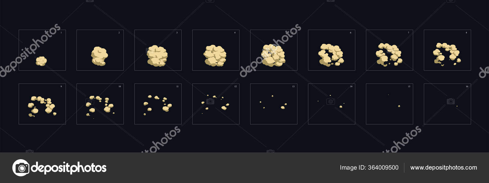 Dust Explosion Effect Dust Explosion Animation Dust Animation Sprite