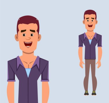 Sıradan iş adamı çizgi film karakteri tasarım, hareket veya animasyon için vektör çizimi