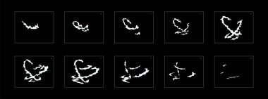 Kıvılcım animasyon efekti. Parlak efekt çarşafı. Oyun, çizgi film, video, animasyon veya hareket için kare kare klasik animasyon sayfası