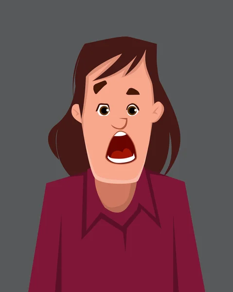 Homem Chocante Expressão Facial Vetor Ilustração —  Vetores de Stock