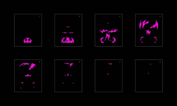 Mérgező Robbanás Hatása Robbanás Animációs Effektus Animáció Sprite Lap Játékok — Stock Vector