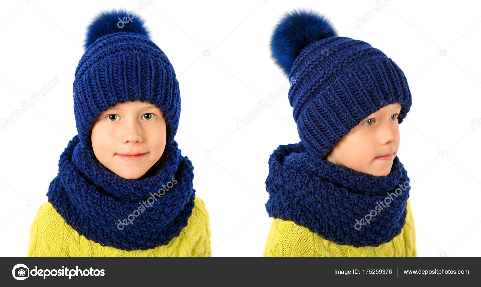 blue hat and scarf