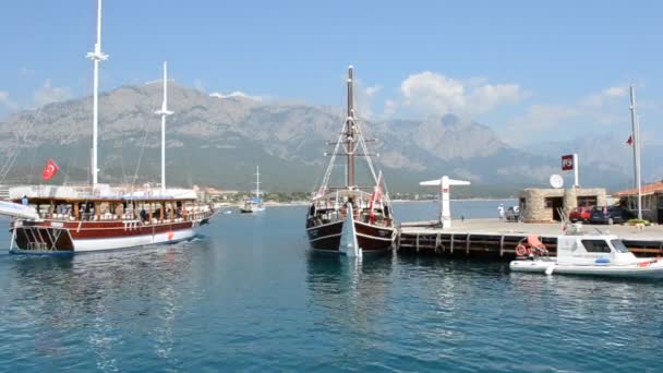 地中海的船只 — 图库视频影像