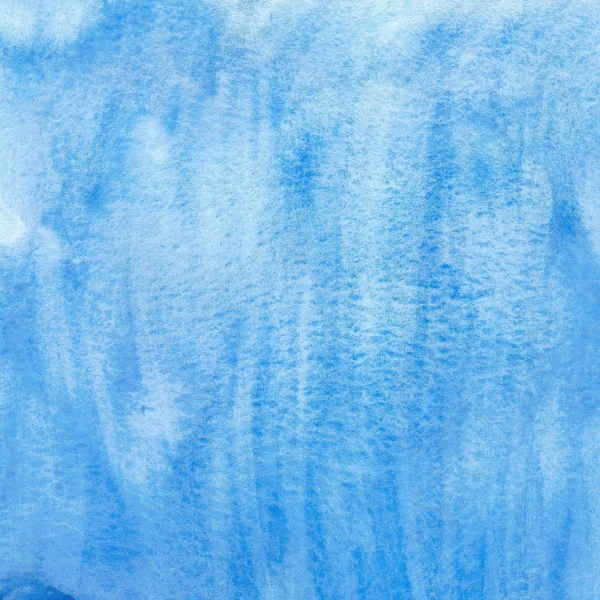 Watercolor Hand Painted Blue Color Background White Drip Nature Sky — 스톡 사진