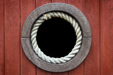 Rusty ahşap Porthole