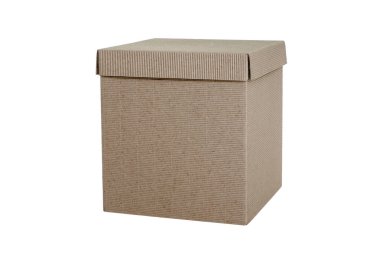 Karton kutu beyaz üzerine