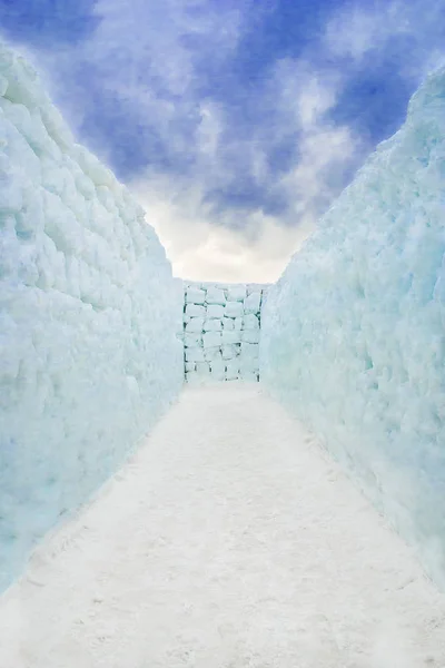 Final del laberinto de nieve —  Fotos de Stock