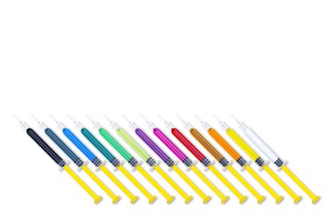 Renkli şırınga Tilt seti