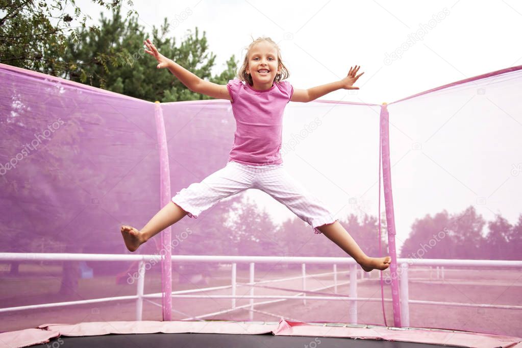 Girl Trampoline Jump