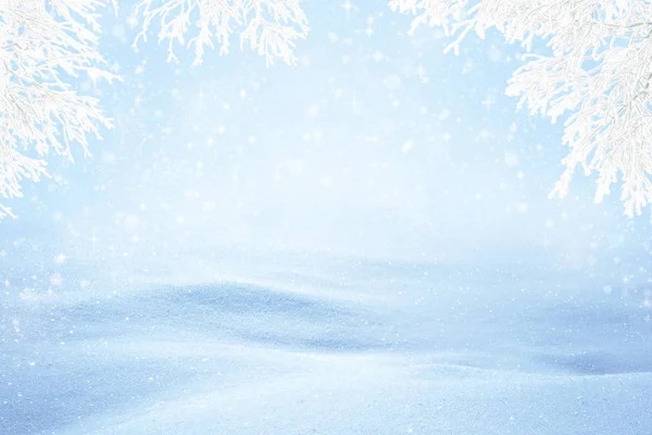 Inverno sfondo innevato — Foto Stock