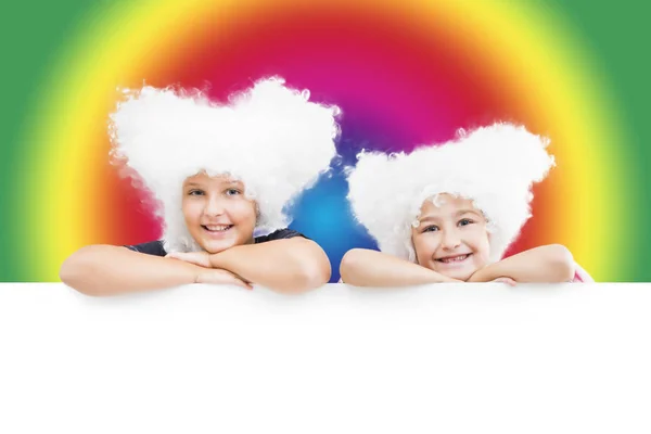 Chicas felices coloridas — Foto de Stock