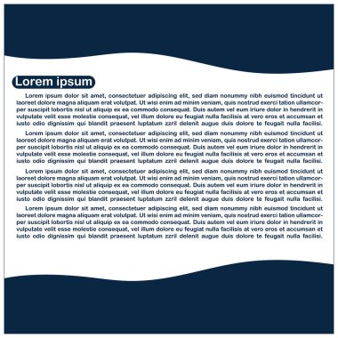 Mavi renk kenarlıklı Haber Harfi şablonu