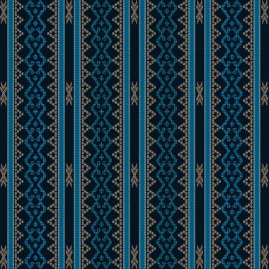 Dikey dizaynlı güzel Batak Ulos kumaş motifi. Kusursuz desenli geleneksel kumaş..