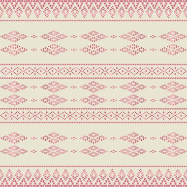 Yaratıcı tasarım kumaş yatay desen. Kabile etnik süslemesi kusursuz desen. Renkli illüstrasyon. Tekstil için etnik motif batik