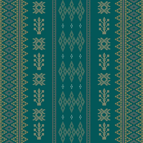 巴塔克族无缝图案与母题ulos 。 创意设计布样 — 图库矢量图片