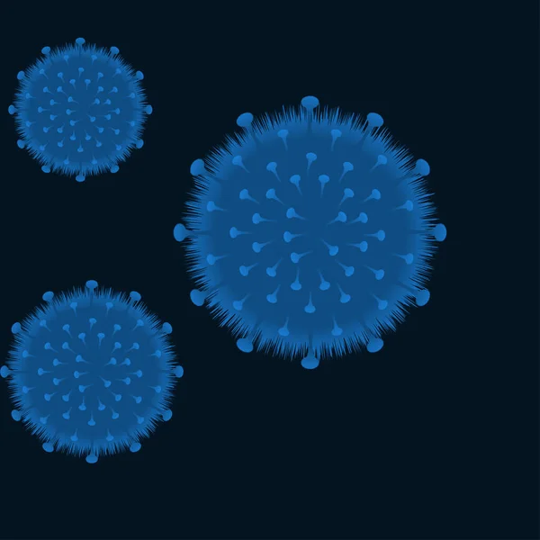 코로나 바이러스의 코로나 바이러스 인플루엔자의 유행은 유형의 사례로서 세포를 의학적 — 스톡 벡터