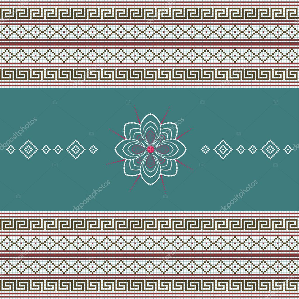 Seamless geometric ornamental vector pattern background. Abstract background motif fabric. creative design cloth pattern. tribal ethnic design