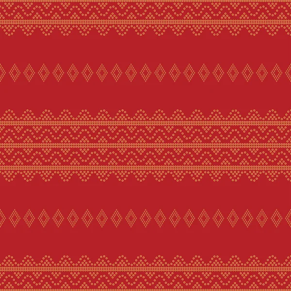 Fondo Patrón Ornamental Geométrico Sin Costuras Frontera Sari Bandhani Textil — Vector de stock
