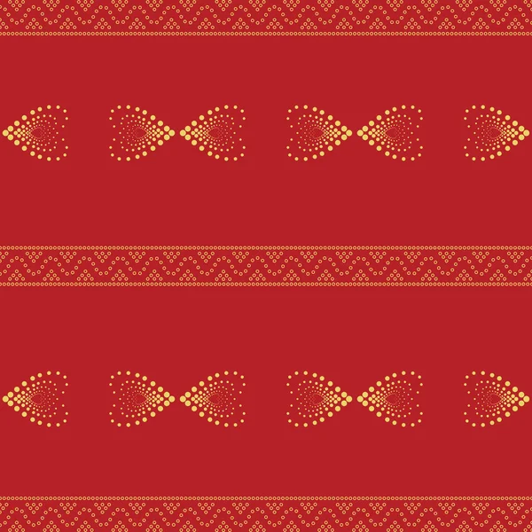 Nahtlose Geometrische Ornamentale Muster Hintergrund Nahtlose Traditionelle Bandhani Sari Grenze — Stockvektor