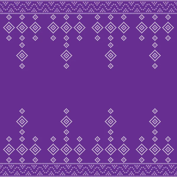 Fondo Patrón Ornamental Geométrico Sin Costuras Frontera Sari Bandhani Textil — Vector de stock