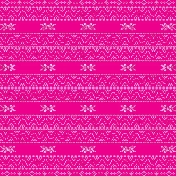 Bezproblémové Geometrické Ornamentální Vzor Pozadí Bezešvé Tradiční Textilní Bandhani Sárí — Stockový vektor