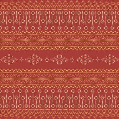 Noktalı kusursuz geometrik süslemeli vektör deseni. Soyut arkaplan motifleri. Yaratıcı tasarım kumaş deseni. kabile etnik düz tasarımı. Kumaş izi