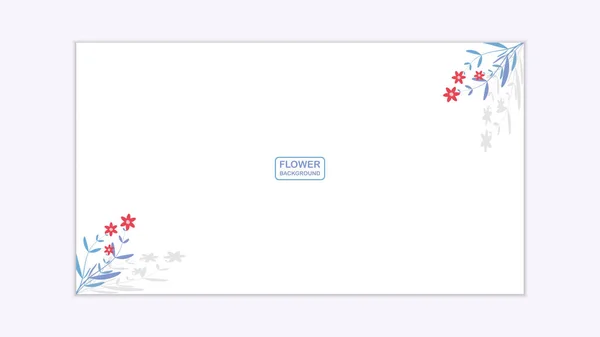 Printemps Fleurs Bordure Fond Design Modèle Cadre Bordure Floral Rectangulaire — Image vectorielle