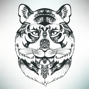 Etnik desenli hayvan kafa