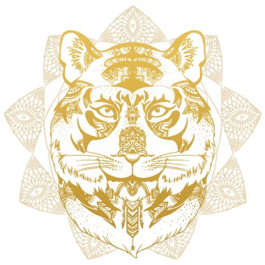 Etnik desenli hayvan kafa