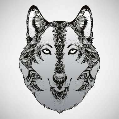 Etnik desenli hayvan kafa